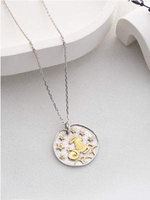 Two Arts Kadın 925 Ayar Gümüş Oğlak Burcu Kolye | Kişiye Özel Tasarım | Hediye Kutusunda