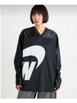 Nike Sportswear Jersey Dance Oversized Long-Sleeve Bol Kalıp Uzun Kollu Siyah Kadın T-Shirt FV7771-010