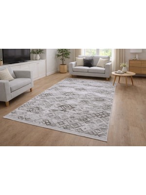 Merinos Halı Merinos Vista 36892-098 Özel Kesme Halı Gri-Antrasit