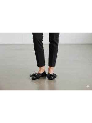 Kindep (Park Moda) Tül Toka Deyatlı Günlük Kadın Babet Siyah