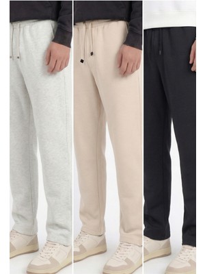 Veleno Erkek 3'lü Avantajlı Paket Baggy Bol Paça Bel Lastikli Pike Pantolon