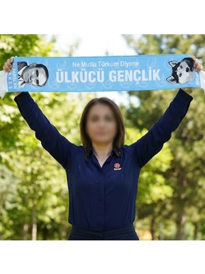 Direkstoktan Alparslan Türkeş Atkısı - Ülkücü Gençlik - Ne Mutlu Türküm Diyene / Pamuklu Dokuma Atkı