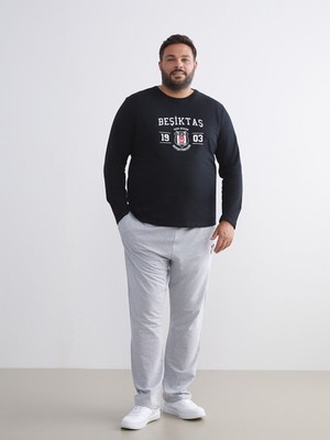 Lc Waikiki Yeni Sezon Büyük Beden Beşiktaş Baskılı Erkek Pijama Takımı