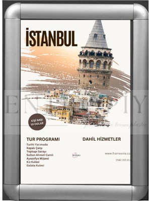 Entropiy 3 Adet - A4 21X30 Rondo Belge Çerçevesi - Açılır Kapanır – Afiş Reklam Işyeri Eczane Kurum Avm Okul Için