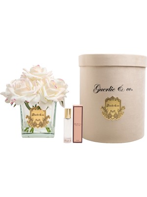 Guerlieandco. Krem Pembe 7 Gül Kare Cam Gold