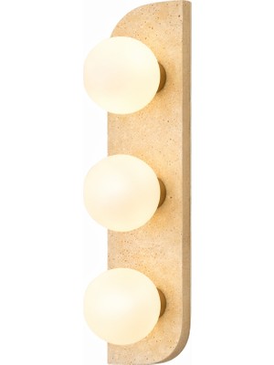 Noya Lighting Aplik - Traverten Taş Aplik - Bohem Rustik Tarz Aydınlatma - Aplik Modelleri - Duvar Apliği 10*44CM