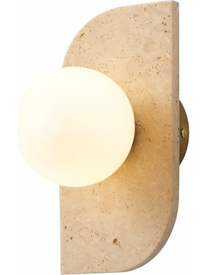 Noya Lighting Aplik - Traverten Taş Aplik - Bohem Rustik Tarz Aydınlatma - Aplik Modelleri - Duvar Apliği 10*18CM