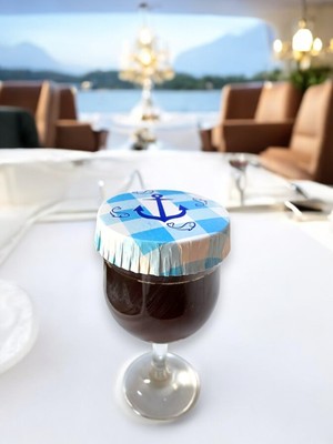 Asb Ambalaj Bardak Kapağı Kağıt, Bardak Kapağı Karton, Bardak Kapağı Cam 75 mm 100 Adet Deniz Çapası Desenli