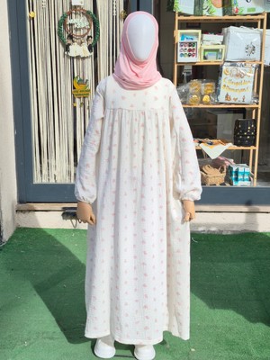 Nurul Kisve Hac Umre ve Günlük Müslin Çocuk Tesettür Elbisesi