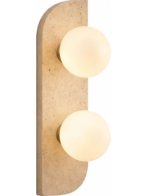 Noya Lighting Aplik - Traverten Taş Aplik - Bohem Rustik Tarz Aydınlatma - Aplik Modelleri - Duvar Apliği 10*31CM