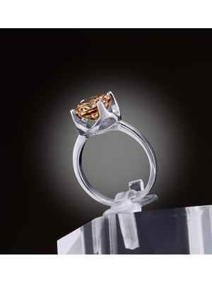 Doğal Taşlı 925 Ayar Gümüş Kadın Yüzük – Zarif Tektaş Tasarım