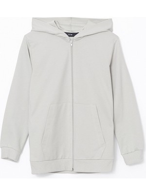 Lc Waikiki Yeni Sezon Kapüşonlu Erkek Çocuk Fermuarlı Sweatshirt