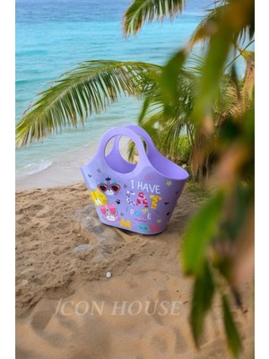 A&A Çocuk Plaj Çantası Cat Power Seyahat Kol Çantası Çocuk Piknik Çantası - El Çantası