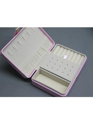 Hediye Bahçesi 16X11 cm Deri Kaplamalı Makyaj ve Takı Kutusu