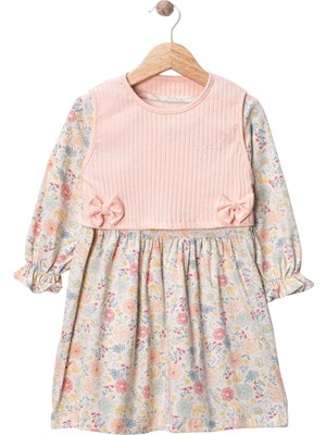 Gültekin Bebe Wow Çiçekli Penye Ikili Elbise 5-8 Yaş -450960200 - Pudra
