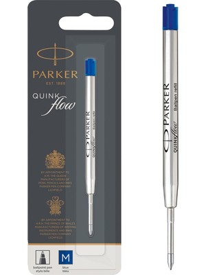Hepta Collection Parker 1950368 Quinkflow Tükenmez Kalem Yedeği, Ince Uç, Mavi