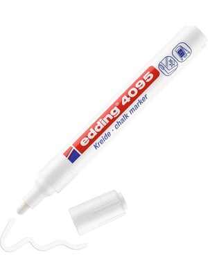 Hepta Collection Edding 4095 Tebeşir Kalemi - Beyaz - 1 Tebeşir Kalemi - Yuvarlak Uçlu 2-3 mm