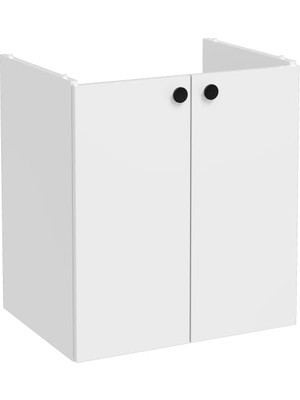 Hepta Collection Vitra Shift T20 81002 Kapaklı Lavabo Dolabı, Parlak Beyaz, 60 cm