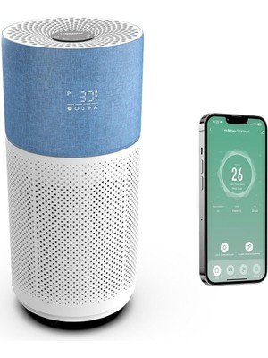 Hepta Collection Xenon Akıllı Hava Temizleyici Wi-Fi Mobil Uygulama Denetimli 70 M2 Etkili Air Purifier Cadr 550M³/S