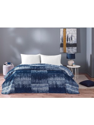 Hepta Collection Ziggy DESENLI%100 Pamuk Pamuk Battaniye, Lacivert, Tek Kişilik