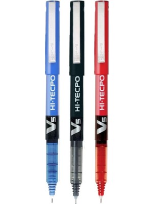Hepta Collection Pilot V5 Sıvı Mürekkep Roller Tükenmez Kalem - 1mavi + 1siyah + 1 Kırmızı, (9000014712)