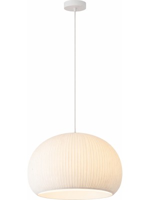 Noya Lighting Tekli Sarkıt Avize - Bohem Avize - Kumaş Giydirme Ledli Avize - LED Avize 35*45CM