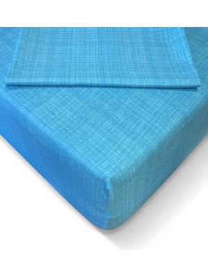 Hepta Collection Alla Turca 100X200 cm Lastikli Çarşaf Seti - Turkuaz AT7590
