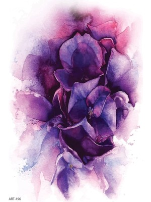 Hepta Collection Mor Çiçek Geçici Dövme,geçici Tattoo,vücut Dövme,kol Bilek Dövme,boyun Dövme,sırt Dövme