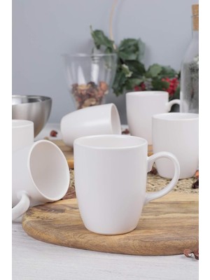 Hepta Collection 6 Adet 9 cm Mat Beyaz Bulut Kupa 022