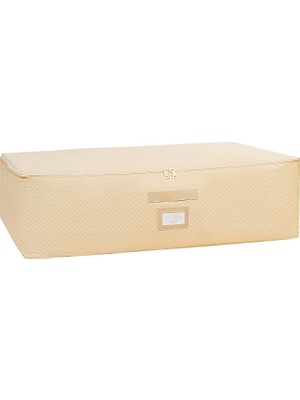 Hepta Collection Ocean Home Textile Mega Boy Bej Balıksırtı Baza Altı Hurç 74 x 46 x 22 cm