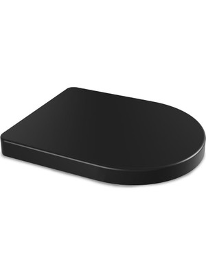 Delixa Aqua Bagno Zero Yavaş Kapanan Klozet Kapağı, Mat Siyah, Duroplast