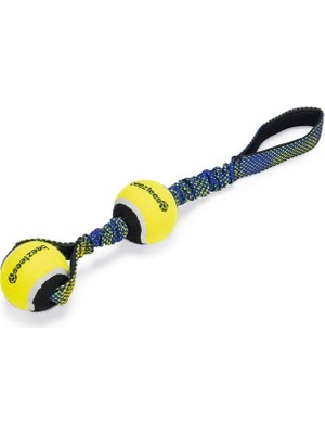 Hepta Collection Köpek Oyuncağı, Yüzen, Tutamaçlı Iki Tenis Topu, Mavi/sarı, 44X6,3X6,3CM