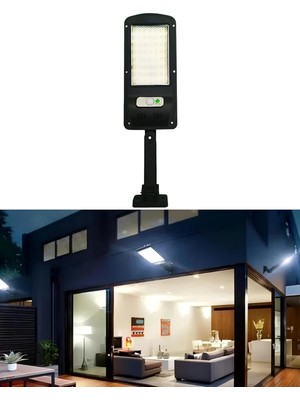 Delixa Forlife Solar Güneş Enerjili Sokak Aydınlatması 60W Beyaz LED Işık 3200-6500K Fener LED Duvar Armatü