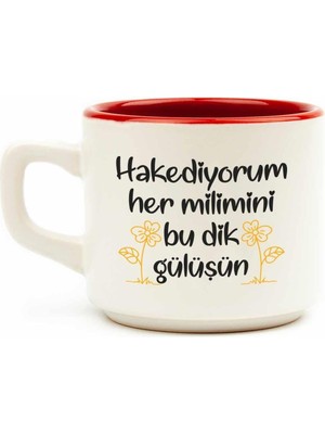 Hepta Collection Palto Tasarım Hakediyorum Her Milimini Bu Dik Gülüşün Beyaz Venüs Kupa - Hediye Seramik Kupa