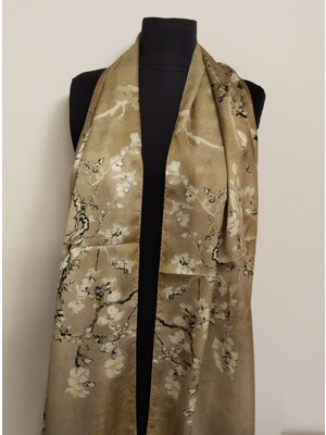 Hera Mağaza Ipek Şal (Van Gogh Badem Ağacı Desenli)