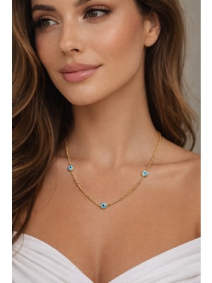 Ares 01 Store ✨ Nazar Boncuklu Zincir Figürlü Şık Kolye ✨