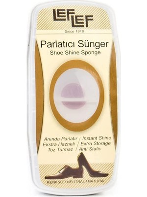 Delixa Nuri Leflef Ayakkabı ve Deri Parlatıcı Sünger Depolu Deri Bakım Süngeri Renksiz Natürel (10 Ml)