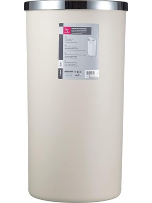 Delixa Lenox 35 Lt Çöp Kovası, Kapaklı, 30 x 56 Cm, Bej