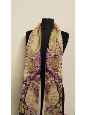 Hera Mağaza Ipek Şal(Van Gogh Badem Ağacı Desenli)