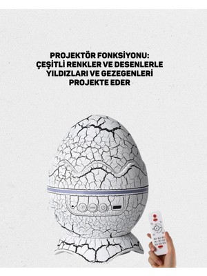 Esranın Dünyası Yüksek Çözünürlüklü LED Galaksi Projektör + 19 Sesli Uyku Makinesi STKN34-ESRDNS