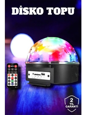 Fta Ticaret Bluetooth ve Uzaktan Kumandalı Çok Renkli Masaüstü Disko Topu RSFTA34-ESRDNS