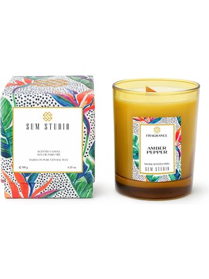 Sum Studıo Amber Kokulu Doğal Mum 180 gr