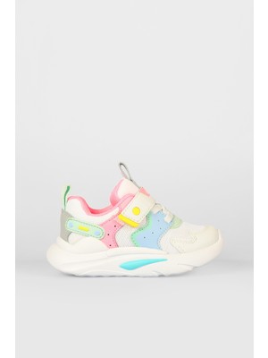 Vicco Birdy Beyaz Kız Çocuk Spor Ayakkabı - Hafif, Ortopedik Tabanlı ve Cırt Cırtlı