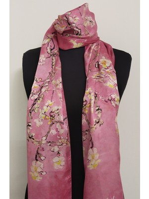 Hera Mağaza Ipek Şal (Van Gogh Badem Ağacı Desenli)