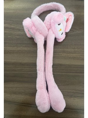 ZYC Kız Çocuk Hello Kitty - Cinnamol Karekterli - Hareketli ve Sesli Peluş Kulaklık