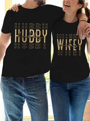 Mercoledi Unisex Çift Kombini 1 Adet Erkek Modeli Sevgililer Günü Baskılı Rahat Kalıp T-Shirt