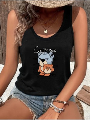 Mercoledi Smile Smc Baskılı Kadın T-Shırt