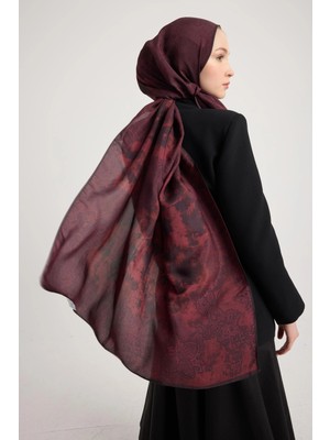 Maisa Gülruh Floş Viskon Şal Mürdüm 70*190 cm