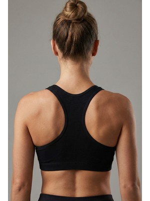 Underwear Bodyway 2'li Paket Pamuklu Pedli Sporcu Sütyeni & Bralet - Günlük Rahat Yüzücü Model Sporcu Atleti