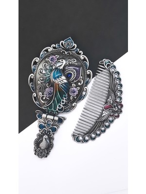 Serenity Özel Kutusunda Çeyizlik Hediyelik Katlanır Mistik Ayna Takımı03